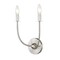 Z-Lite Shannon Wall Sconce, 2-Light, 12.75 In.W x 7.25 In.L x 17 In.H, Brushed Nickel/white 3040-2S-BN - alternate 5